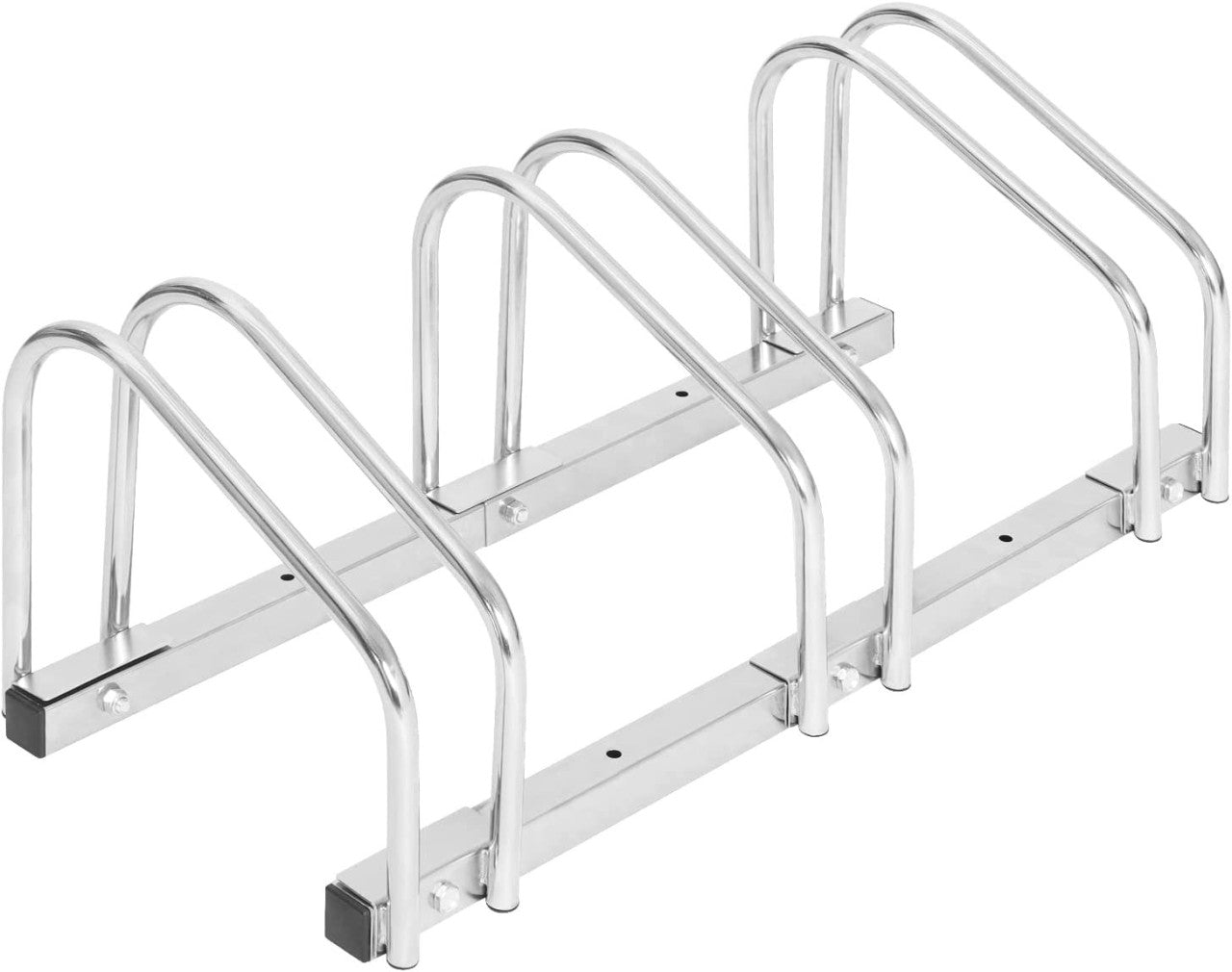 24goodz Bicycle Rack - Robust and Durable - Easy to Install - Galvanized Iron - For All Bikes - Silver 70.5x32x27cm