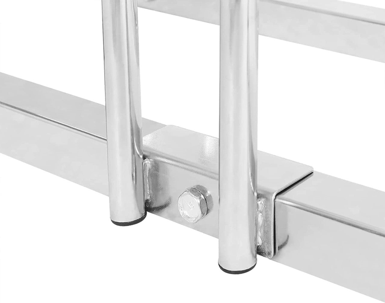 24goodz Bicycle Rack - Robust and Durable - Easy to Install - Galvanized Iron - For All Bicycles - Silver 100.5x32x27cm