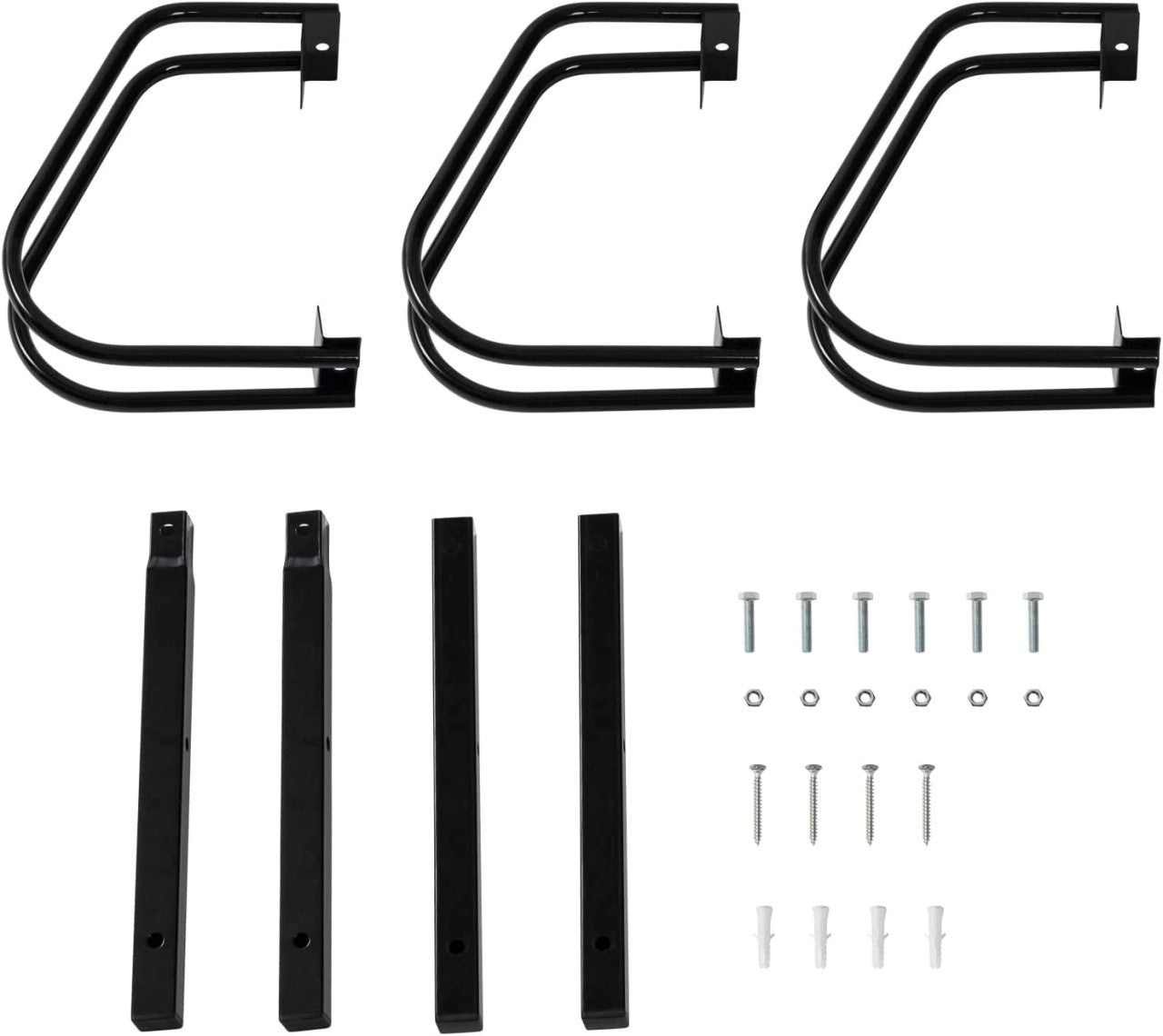 24goodz Bike Rack - Sturdy and Durable - Easy to Assemble - Galvanized Iron - Black - 70.5x32x27cm - sz