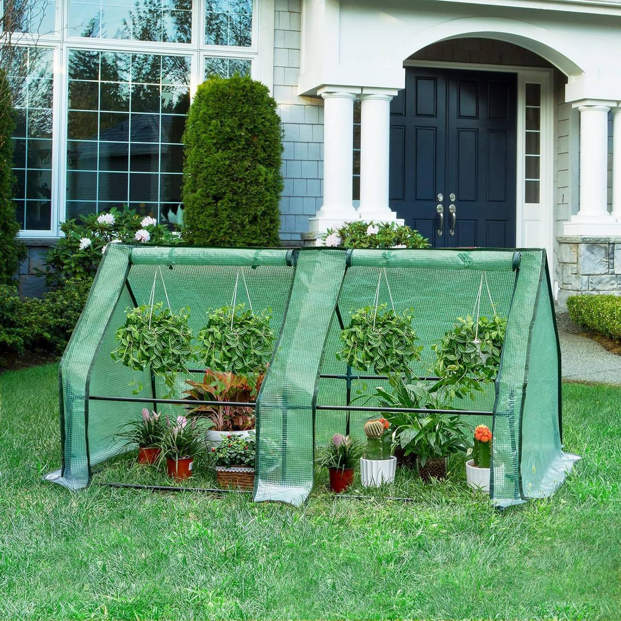 24goodz Mini Greenhouse - Optimal Climate for Plants - Durable and Stable - Steel Frame - For Gardening Enthusiasts - 180 x 90 x 90 cm - White