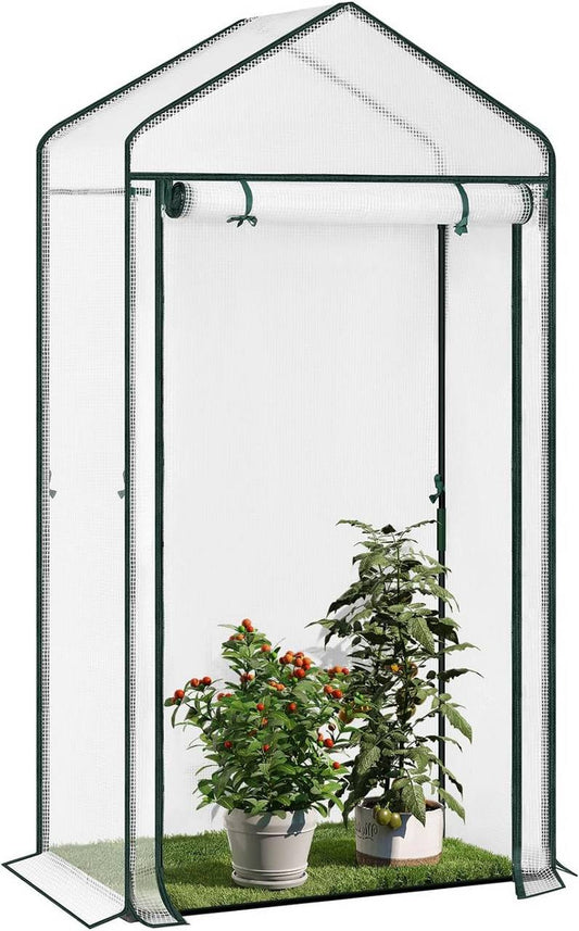 24goodz Greenhouse - Optimal Climate for Plants - Durable and Stable - Steel Frame - For Garden Enthusiasts - White