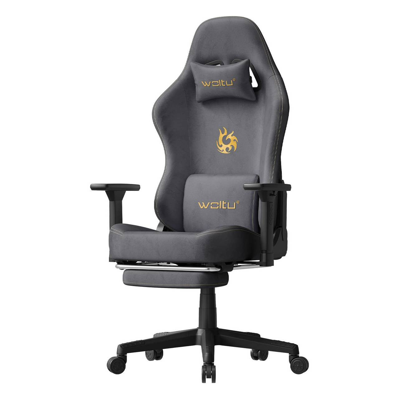 24goodz Ergonomic Gaming Chair - Ultimate Comfort - Multifunctional - High-Density Foam - For Gamers and Home Office - Grey