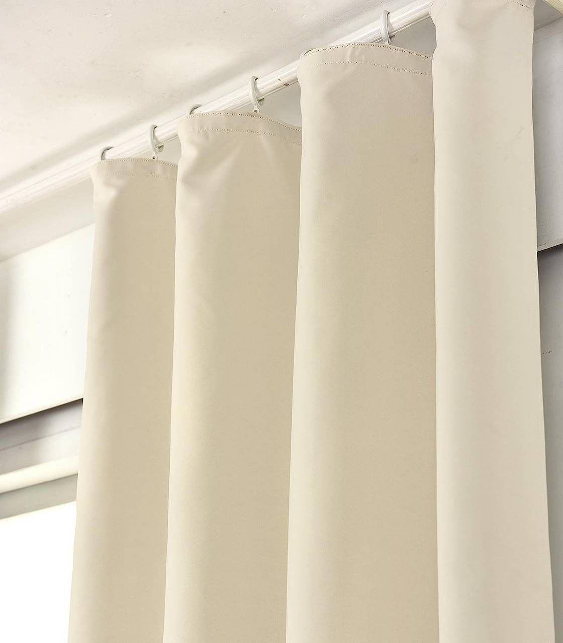 24goodz Blackout Curtain - Energy Saving - Sound Absorbing - 100% Polyester - Cream - 135x245 cm