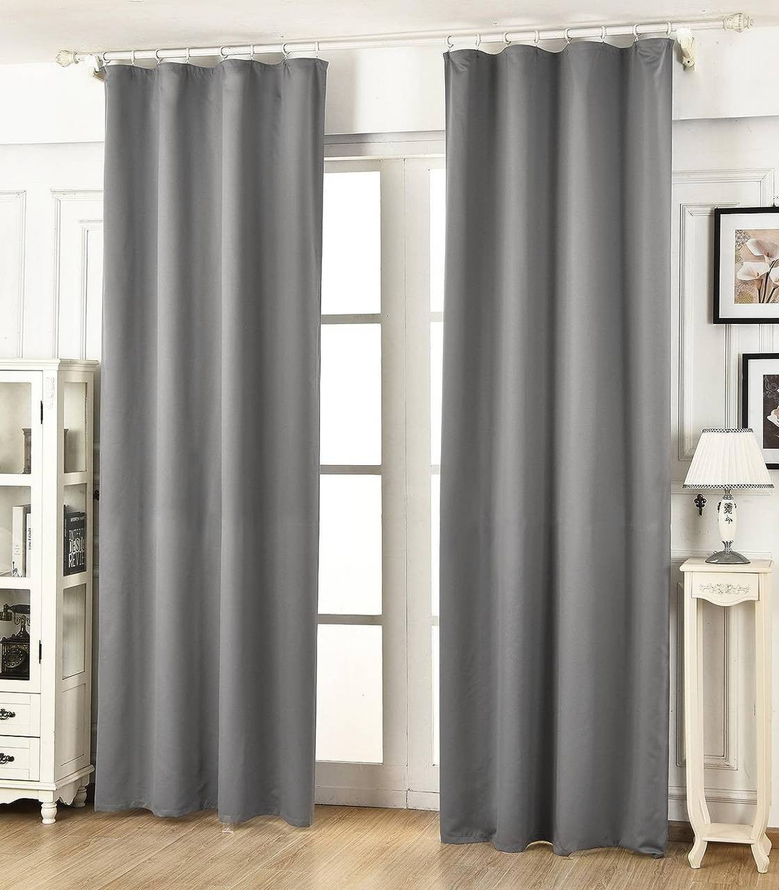 24goodz Blackout Curtain - Energy Saving - Sound Absorbing - 100% Polyester - Dark Grey - 135x225 cm - dgr