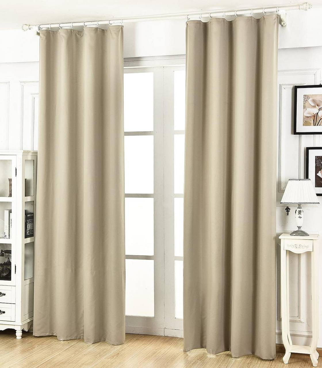 24goodz Blackout Curtain - Energy Saving - Sound Absorbing - 100% Polyester - Grey - 135x245 cm - sd