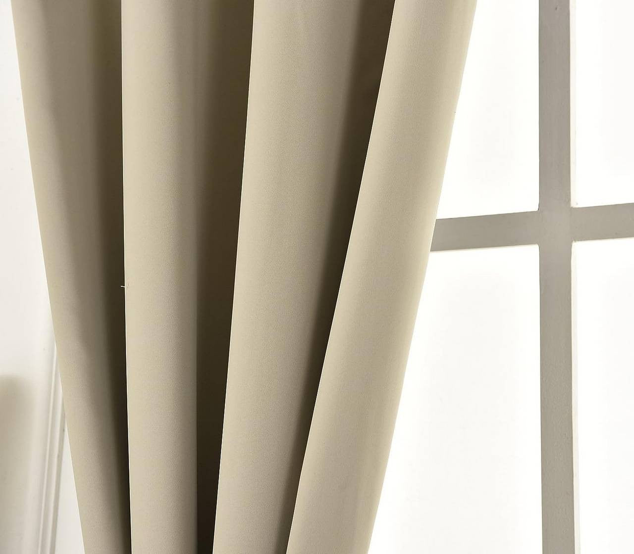 24goodz Blackout Curtain - Energy Saving - Sound Absorbing - 100% Polyester - Grey - 135x245 cm - sd