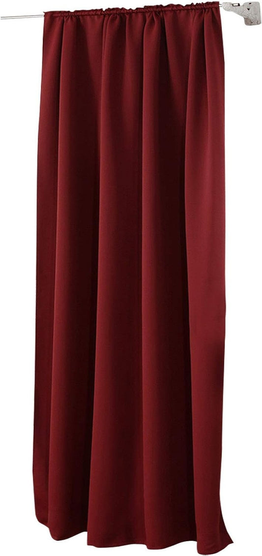 24goodz Blackout Curtain 250g/m² with Ruche Band - Durable & Elegant - 100% Polyester - For Home & Office - Bordeaux 135x225 cm - bd