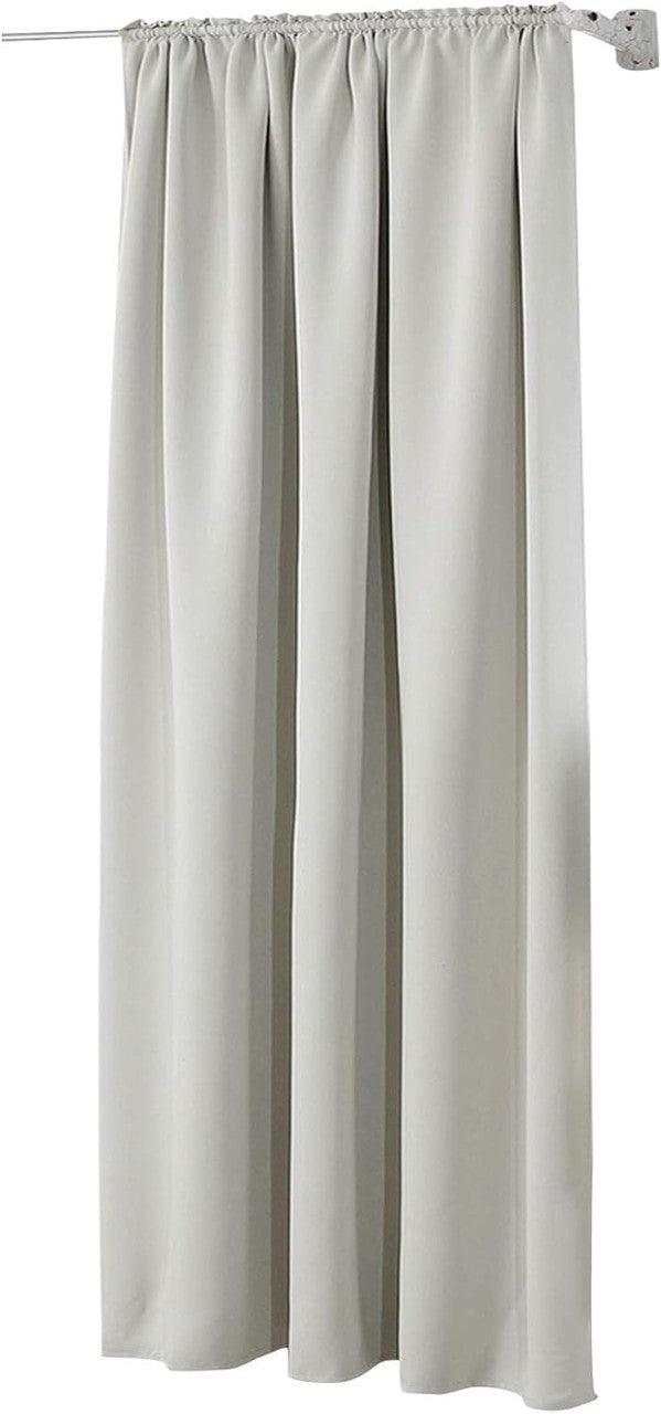 24goodz Blackout Curtain 250g/m² with Ruffle Tape - Stylish and Durable - 100% Polyester - For Home, Office, or School - Cream 135x245 cm