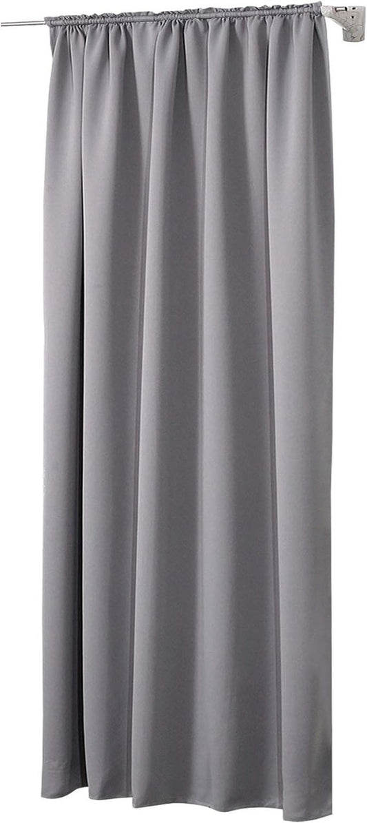 24goodz Blackout Curtain 250g/m² with Ruffle Tape - Energy Saving - Sound Absorbing - 100% Polyester - Dark Grey - 168x229 cm - dg