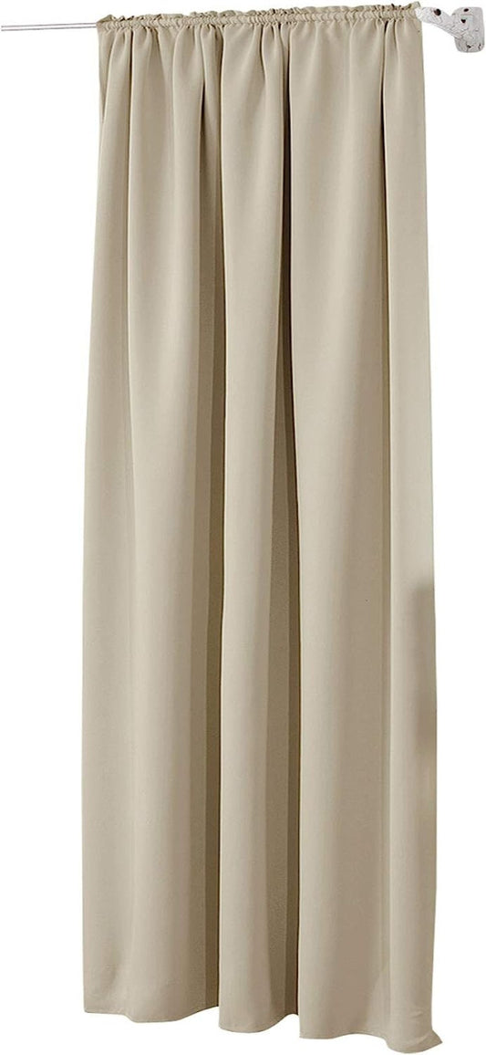 24goodz Blackout Curtain 250g/m² with Ruffle Tape - Durable and Stylish - 100% Polyester - Sand - 135x225 cm - sd