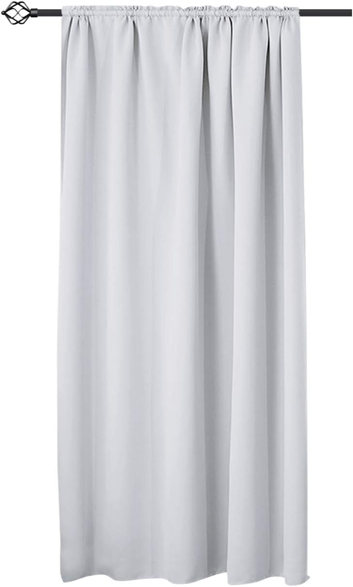 24goodz Blackout Curtain 250g/m² with Ruffle Tape - Energy Saving - Noise Absorbing - 100% Polyester - White - 135x175 cm - ws