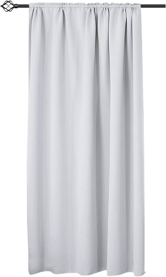 24goodz Blackout Curtain 250g/m² with Ruffle Tape - Energy Saving - Noise Absorbing - 100% Polyester - White - 135x175 cm - ws