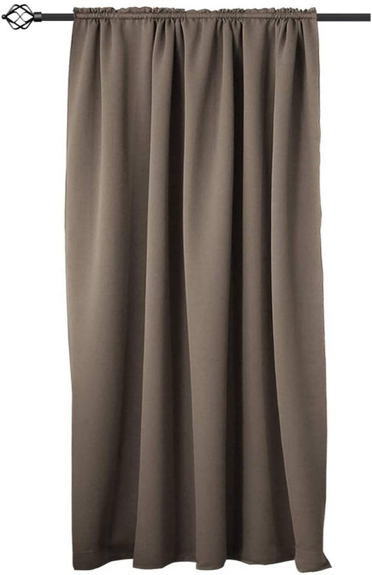 24goodz Blackout Curtain 250g/m² with Ruffle Tape - Durable and Stylish - 100% Polyester - Taupe - 135x245 cm