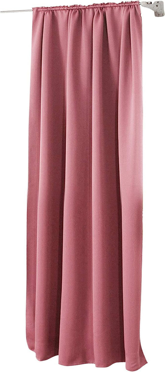 24goodz Blackout Curtain 250g/m² with Ruffle Tape - Energy Saving - Sound Absorbing - 100% Polyester - Pink - 135x245 cm - rs