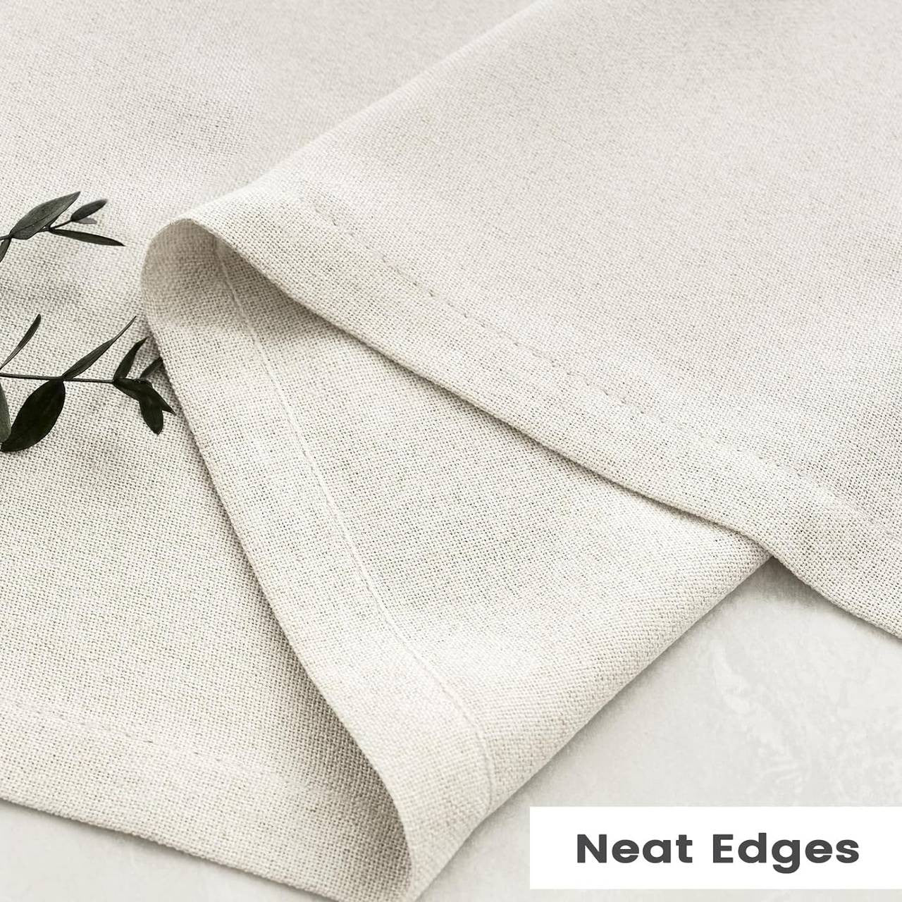 24goodz Elegant Semi-Transparent Curtains - Breathable Fabric - 100% Polyester - For Living Room and Bedroom - Cream - 135x175 cm