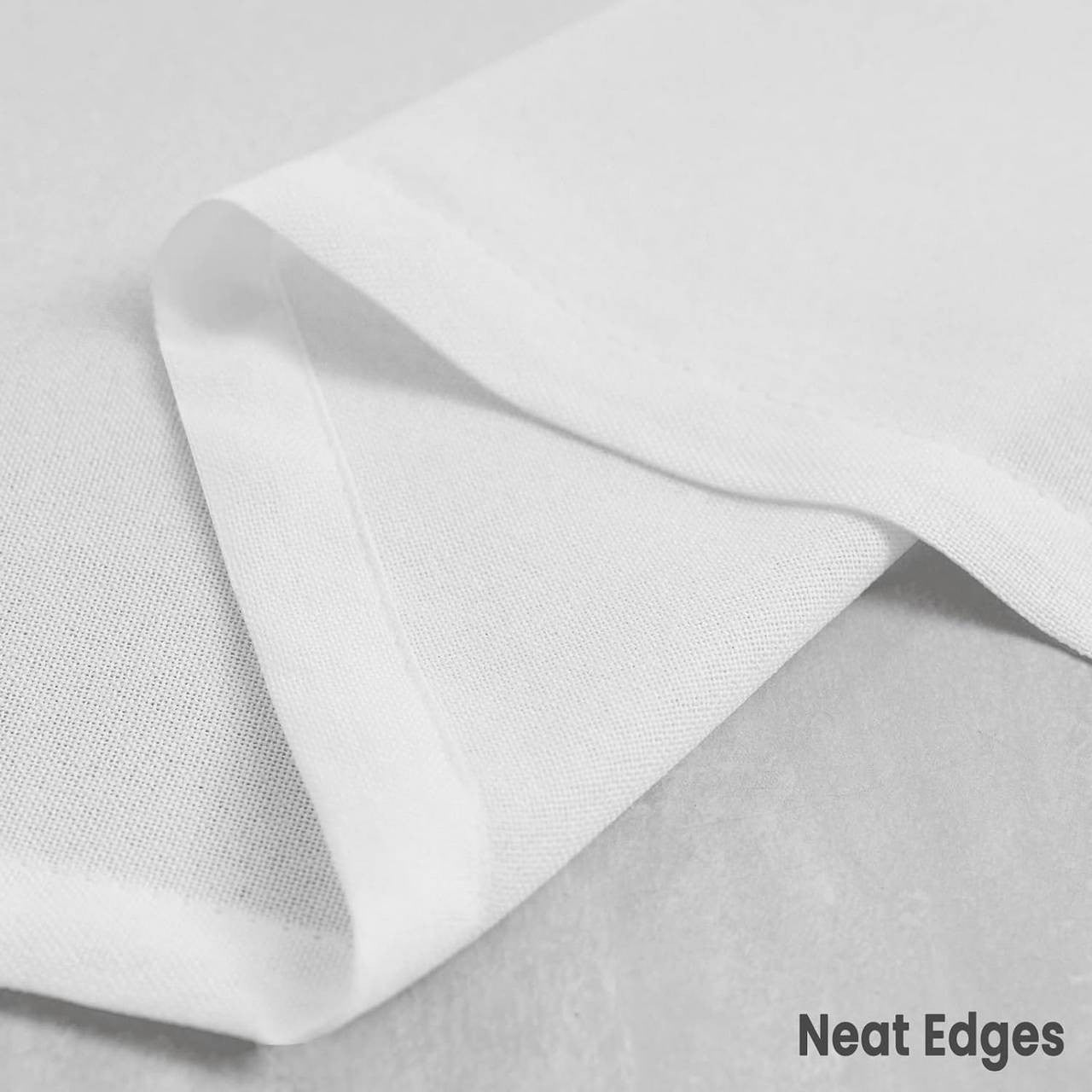 24goodz Semi-Transparent Linen Look Curtains - Elegant & Versatile - 100% Polyester - For Living Room, Bedroom, Kids Room - White 135x225 cm