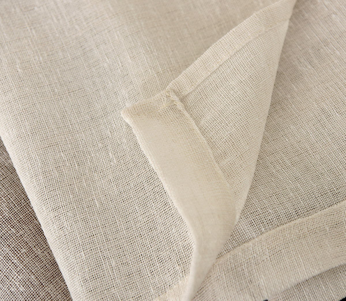 24goodz Transparent Curtains with Ruffles - Light Filtering Design - 100% Polyester - For Living Room and Bedroom - Cream 140x245 cm