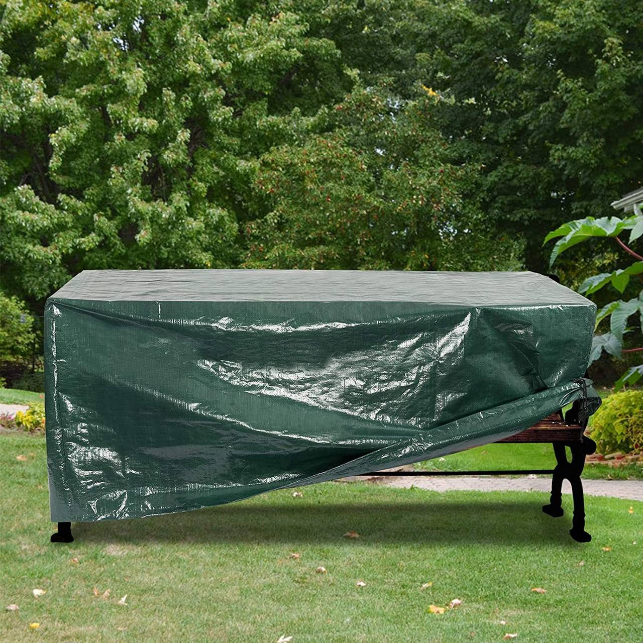 24goodz Garden Furniture Cover - Durable and Weatherproof - PE Material - Green - 180x120x70cm - gn
