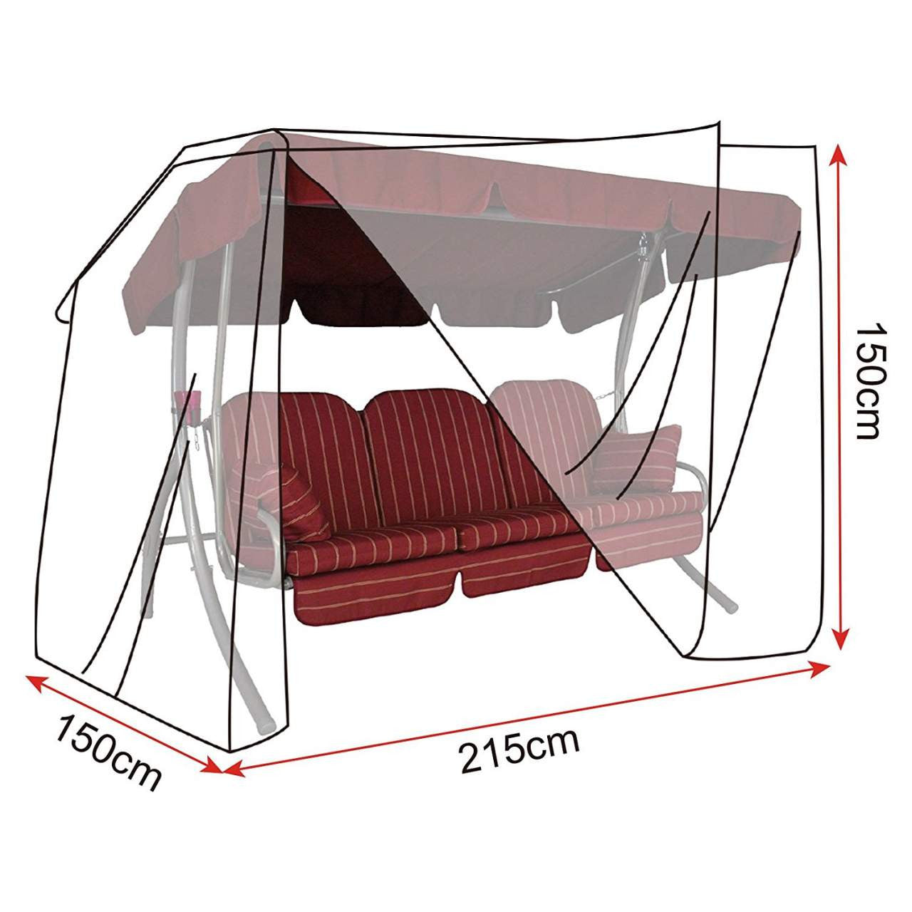 24goodz Garden Furniture Cover - Durable and Weatherproof - PE Fabric - Transparent - 193x136x88 cm - tp
