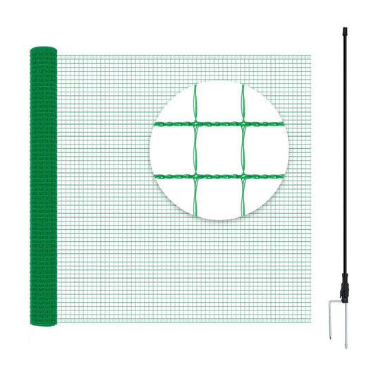 24goodz Garden Fence - Durable and Weather-Resistant - 53 g/m² PE - Green - 15x0.9 m