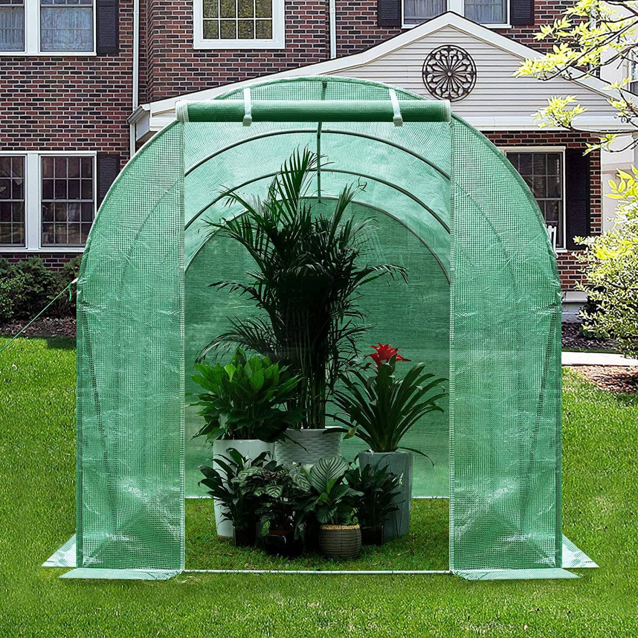 24goodz Greenhouse 300x200x200 cm - Effective Protection for Your Plants - Easy to Assemble - PE Mesh - For Gardening Enthusiasts - Green - gn