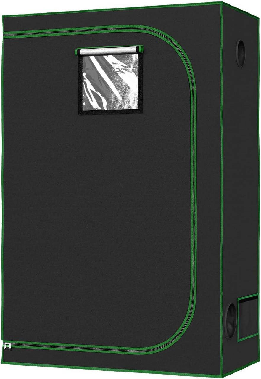 24goodz Indoor Greenhouse - Full Climate Control - Efficient Light Use - 600D Oxford Fabric - For Year-Round Plant Growth - Black