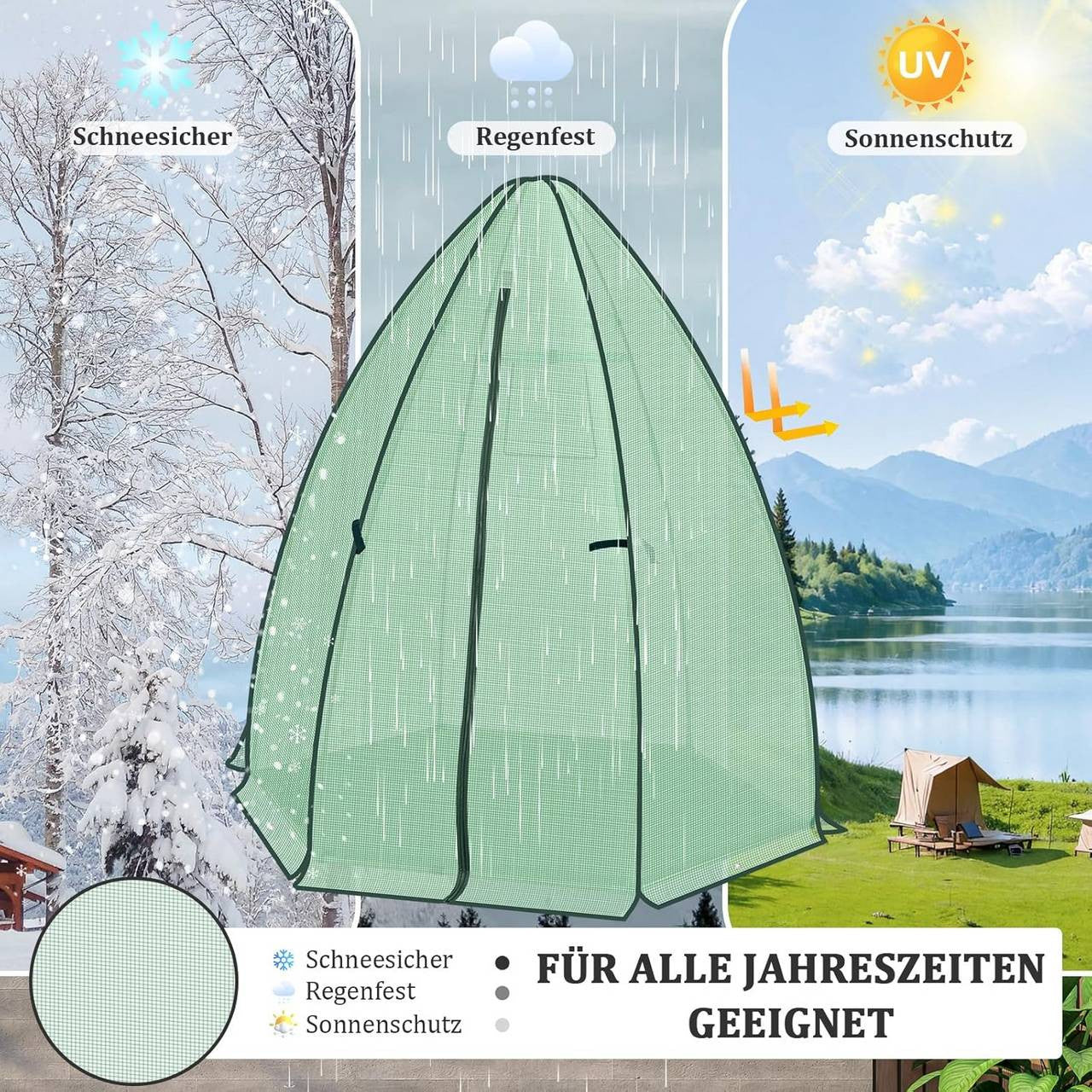 24goodz Greenhouse - Durable and Weather-Resistant - 130 g/m² PE - For Garden Enthusiasts - 160 x 180 cm