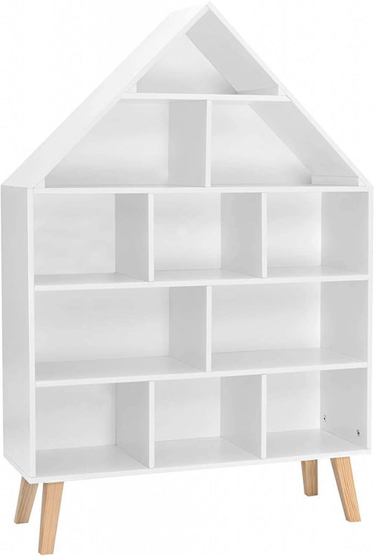 24goodz Kids Bookcase - Stable and Safe Design - Ample Storage Space - MDF - For Children aged 3 and up - White