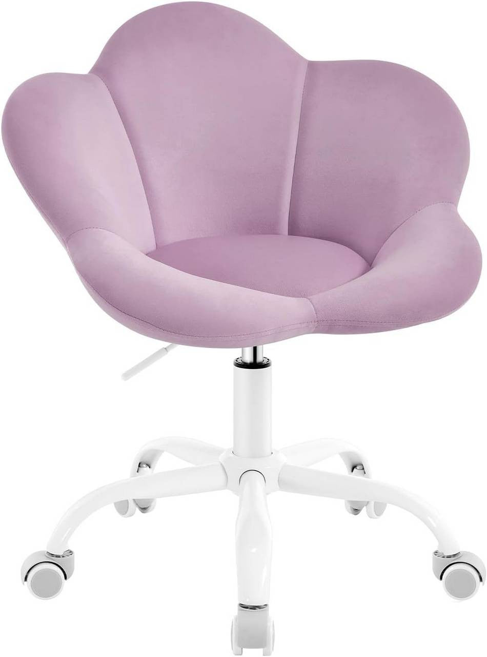 24goodz Kids Office Chair - Ergonomic Design - Height Adjustable - Velvet - For Children and Teens - Light Purple