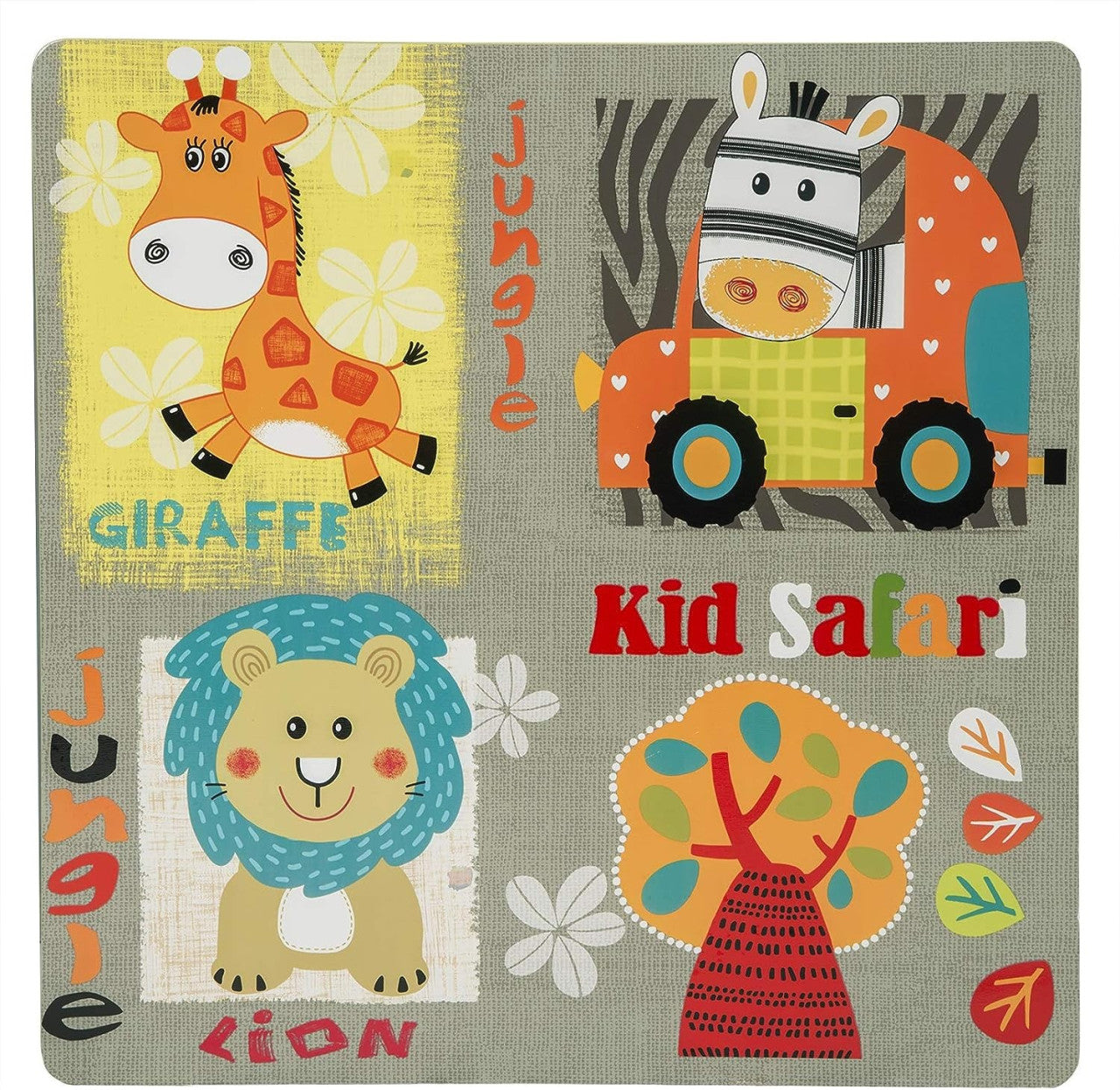 24goodz Kids Table and Chair Set - Stable and Durable Design - Easy to Clean - MDF - For Children from 2 years - Forest Theme