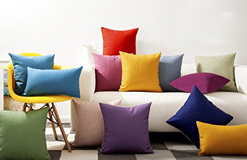 24goodz 50x50 cm Cushion Cover - Soft and Skin-Friendly - OEKO-Certified - 100% Cotton - Bordeaux - bd