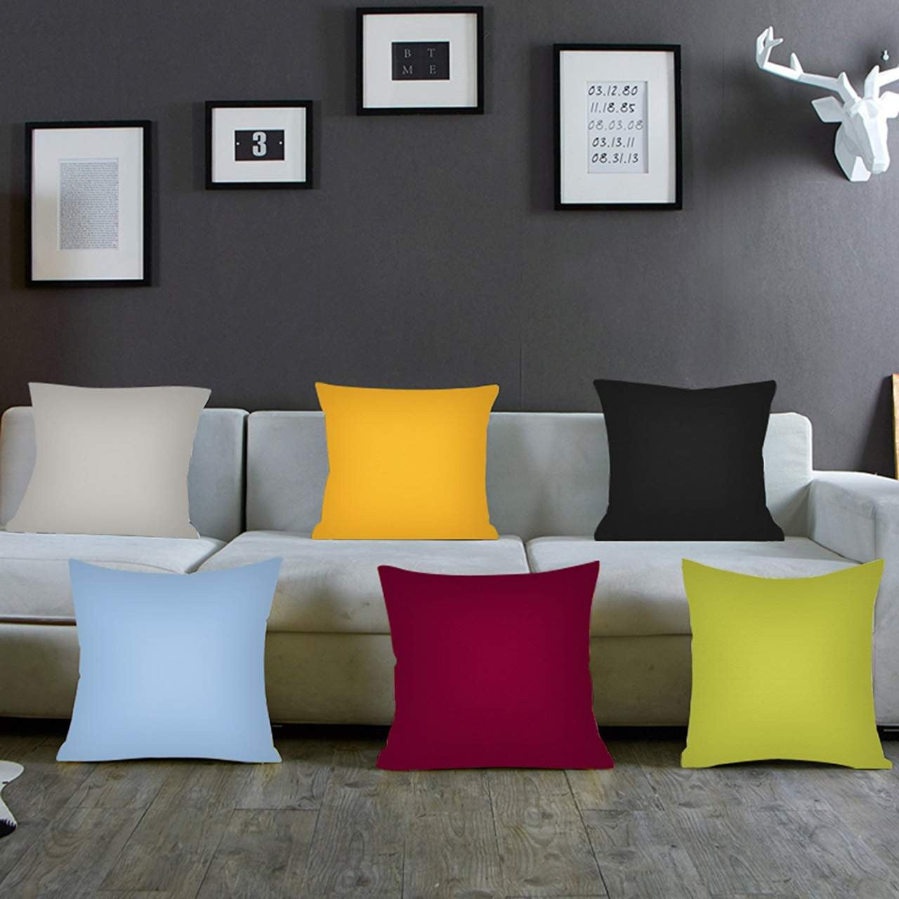 24goodz 50x50 cm Cushion Cover - Soft and Skin-Friendly - OEKO-Certified - 100% Cotton - Bordeaux - bd