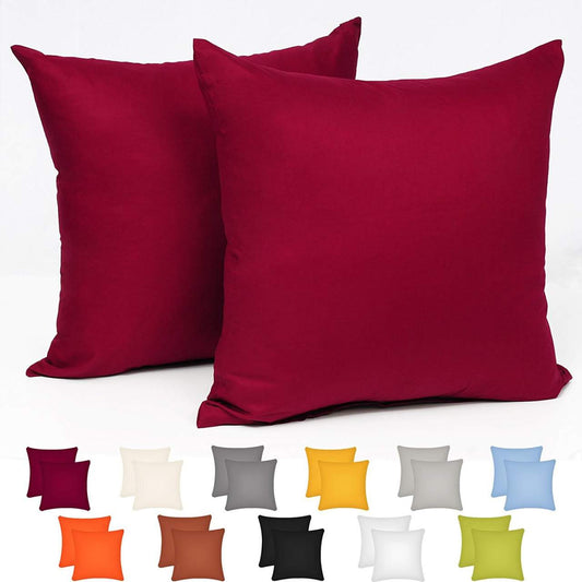 24goodz 50x50 cm Cushion Cover - Soft and Skin-Friendly - OEKO-Certified - 100% Cotton - Bordeaux - bd