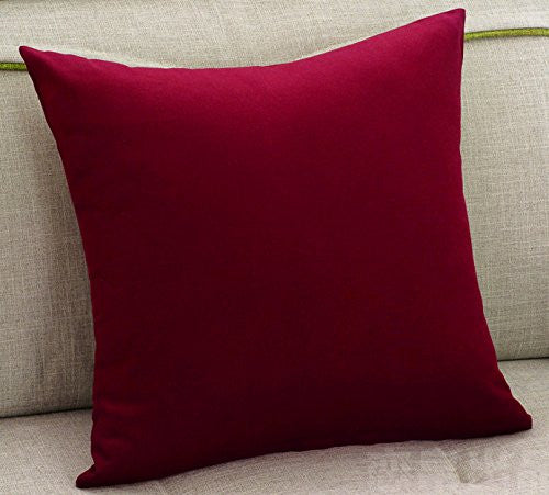 24goodz 50x50 cm Cushion Cover - Soft and Skin-Friendly - OEKO-Certified - 100% Cotton - Bordeaux - bd