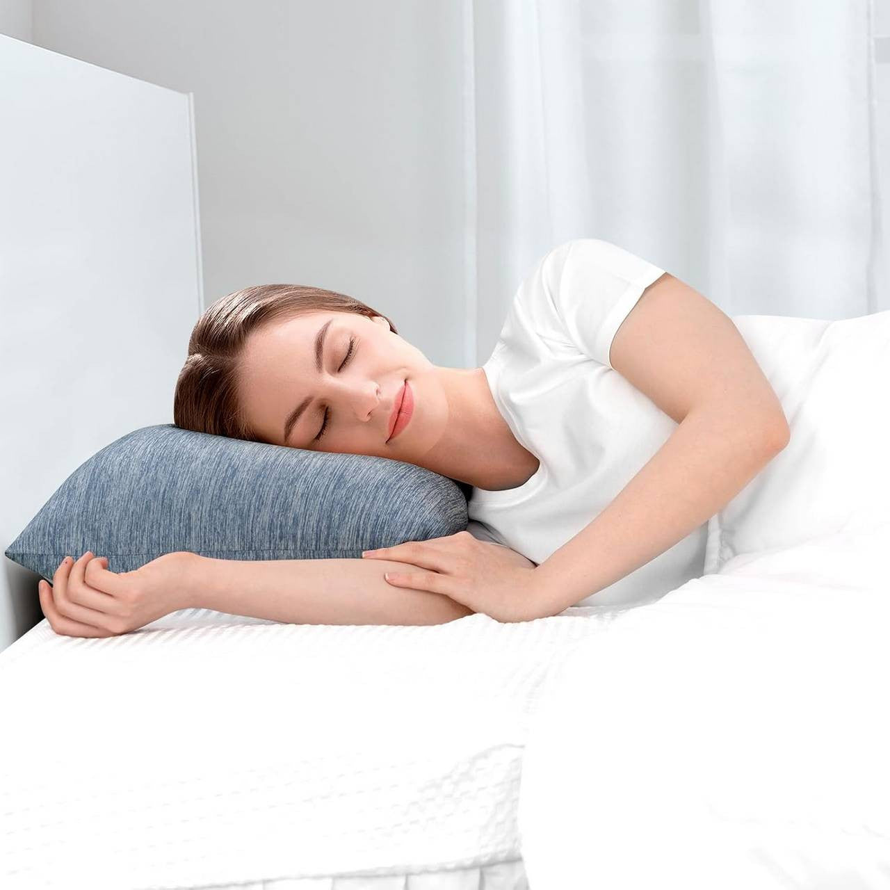 24goodz Cooling Pillowcase Set of 2 - Arc-Chill Technology for a Comfortable Sleep - Soft Breathable Cooling Fiber - Blue - 40x80 cm
