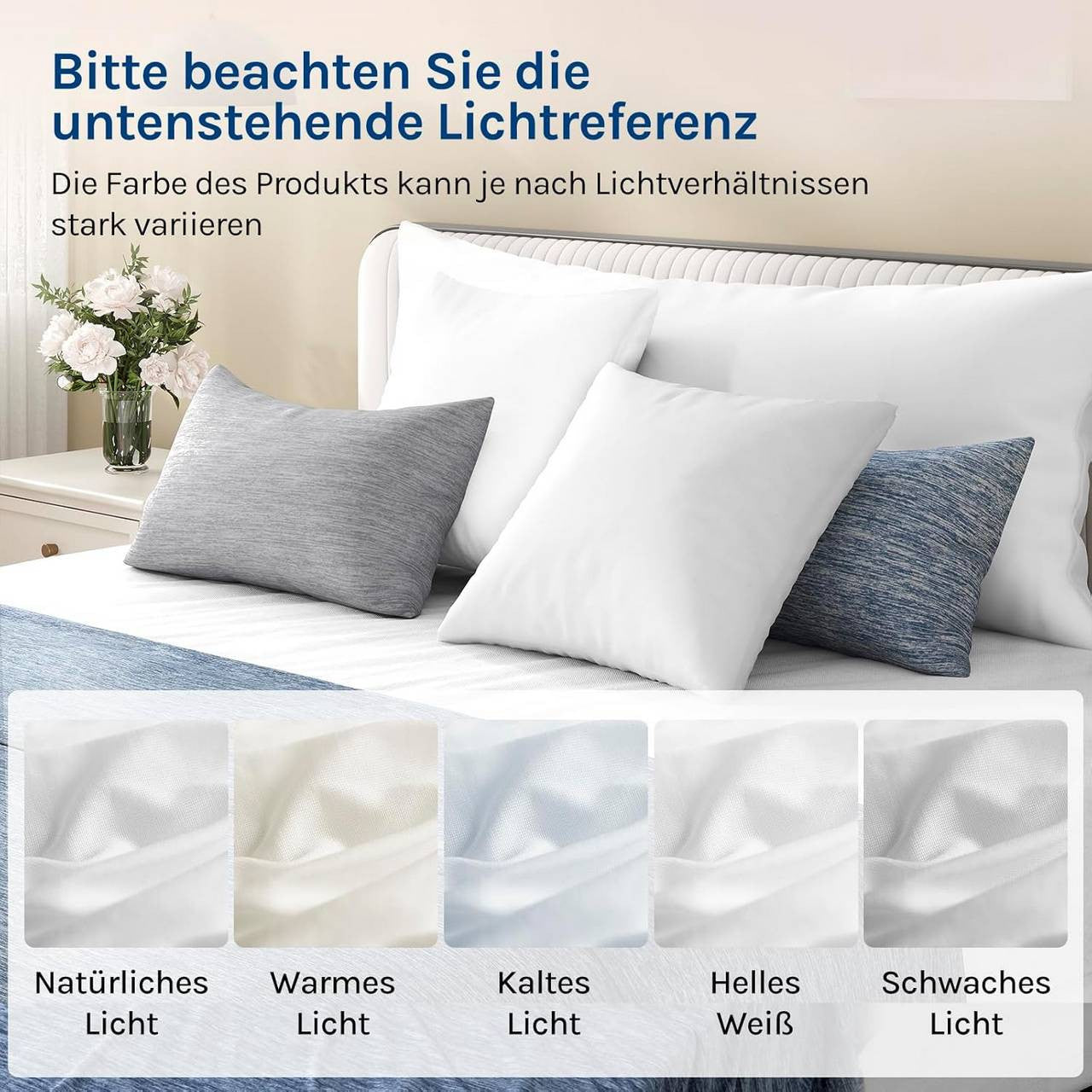 24goodz Cooling Pillowcase Set of 2 - Arc-Chill Technology for Comfortable Sleep - Soft Breathable Cooling Fiber - White - 40x40 cm