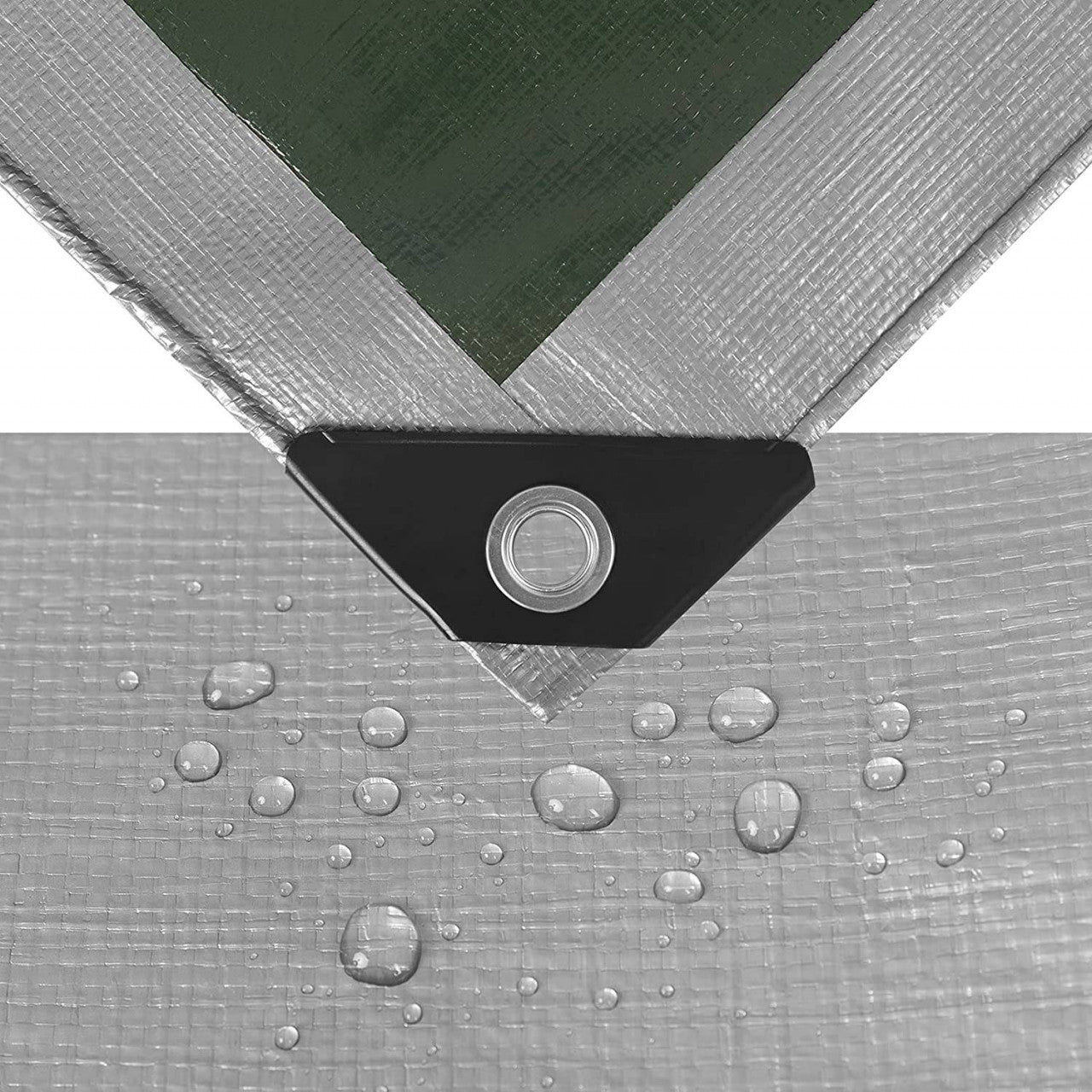 24goodz Waterproof Tarpaulin - Durable and Tear-Resistant - 280 g/m² PE - For Outdoor and Indoor Use - Grey-Green 4x5 m - grg