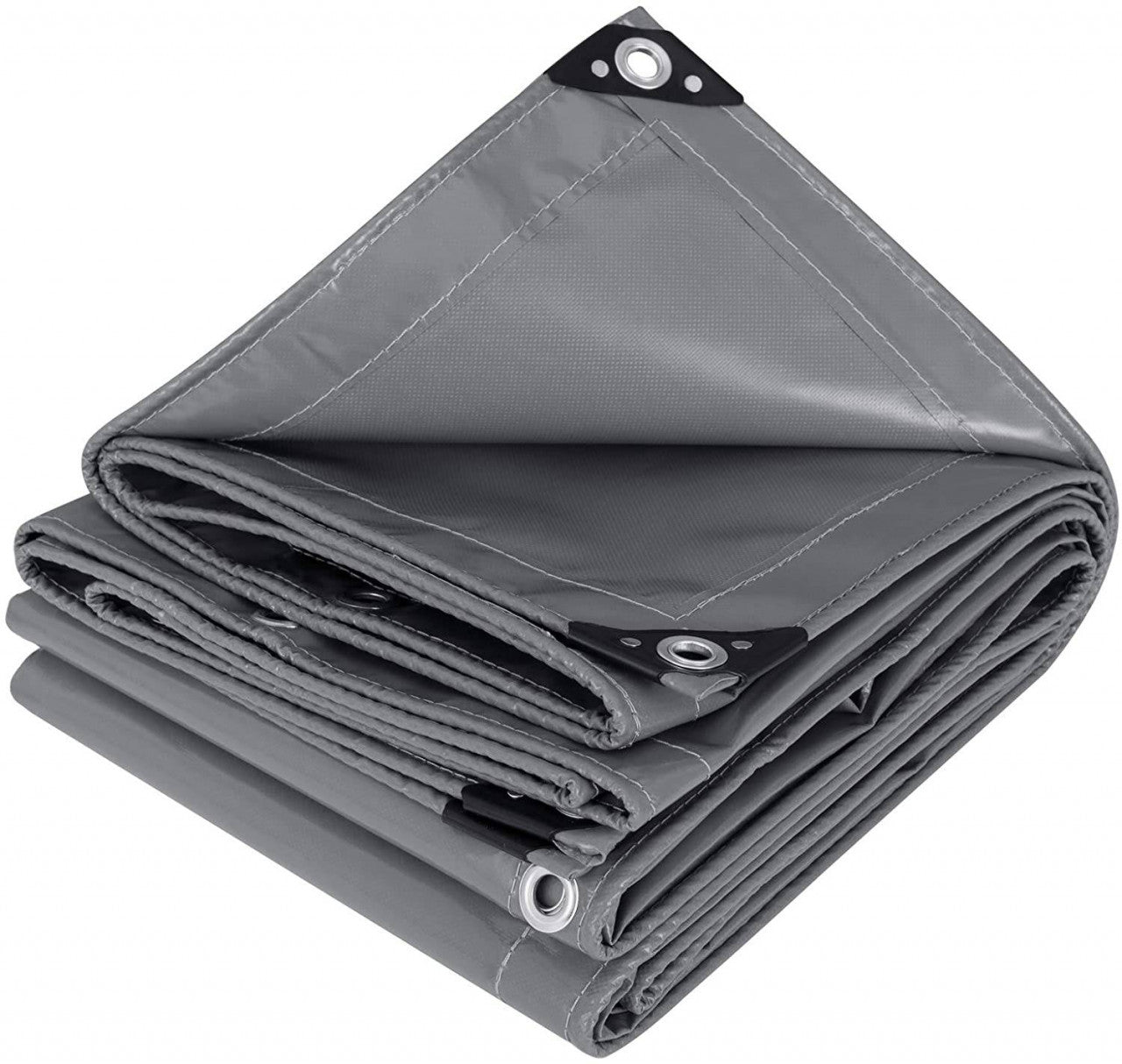 24goodz PVC Tarpaulin Waterproof Cover 500 g/m² - Durable & Weatherproof - PVC - For Outdoor Use - Dark Grey 3x6 m - dgr