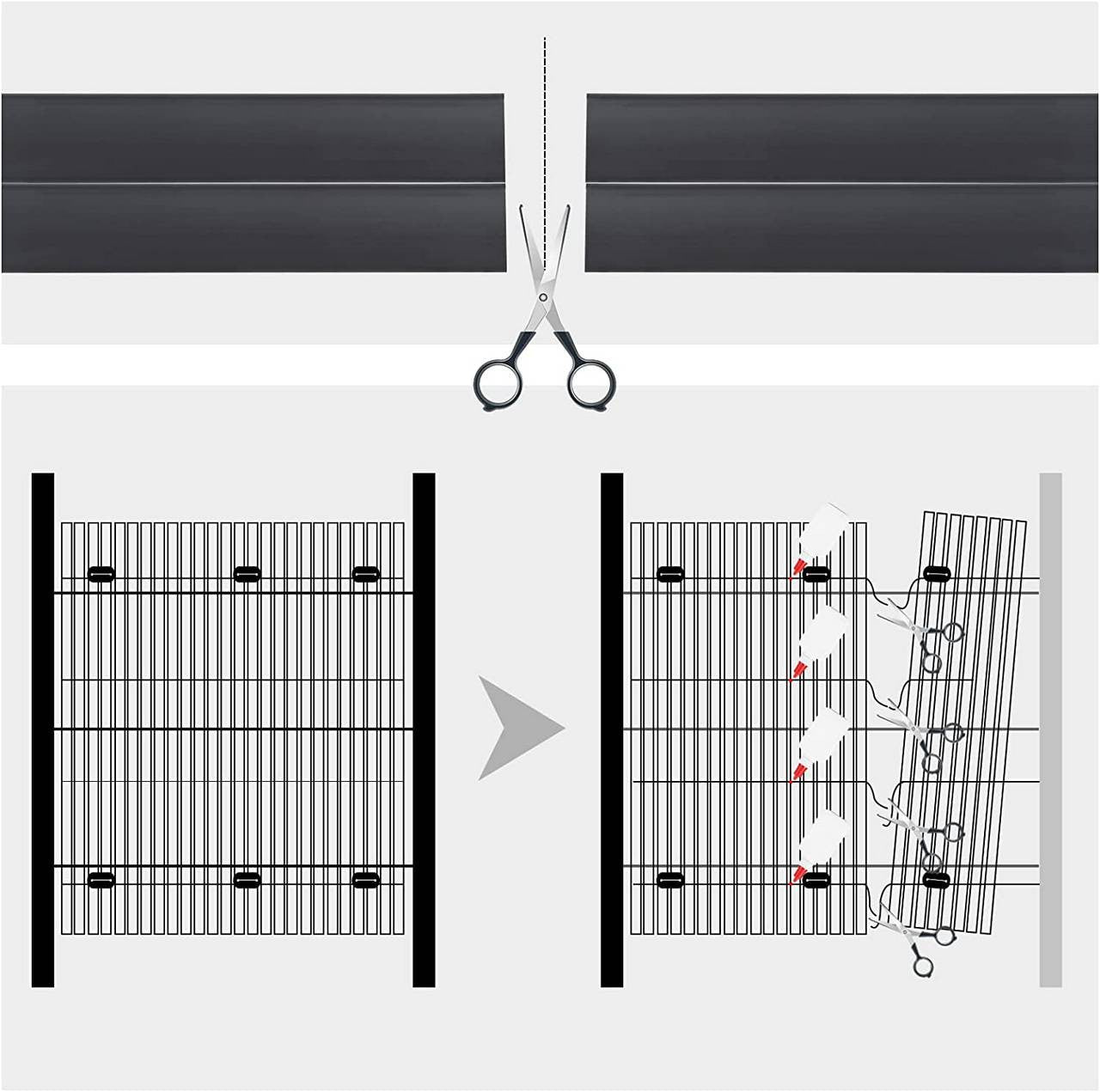 24goodz PVC Privacy Mat with Cable Ties - UV Resistant - Easy to Install - PVC - For Garden and Patio - 300 x 120 cm - Green