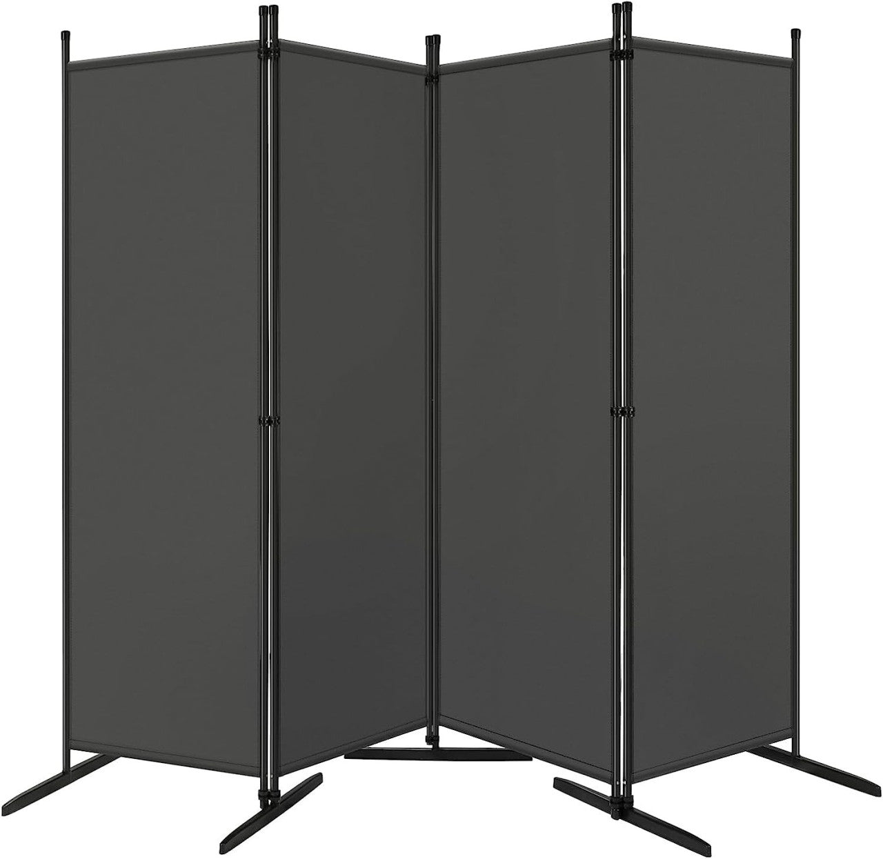 24goodz Folding Privacy Screen - Functional Sun and Wind Protection - Durable Polyester and Metal - For Indoor and Outdoor Use - Dark Grey 223x172 cm - dgr