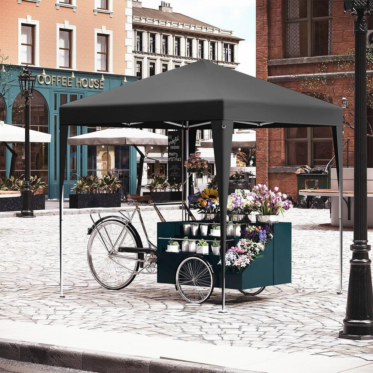 24goodz
paviljoen 2x2 m, met 4 zijwanden, partytent, waterafstotende UV-bescherming 50+antraciet