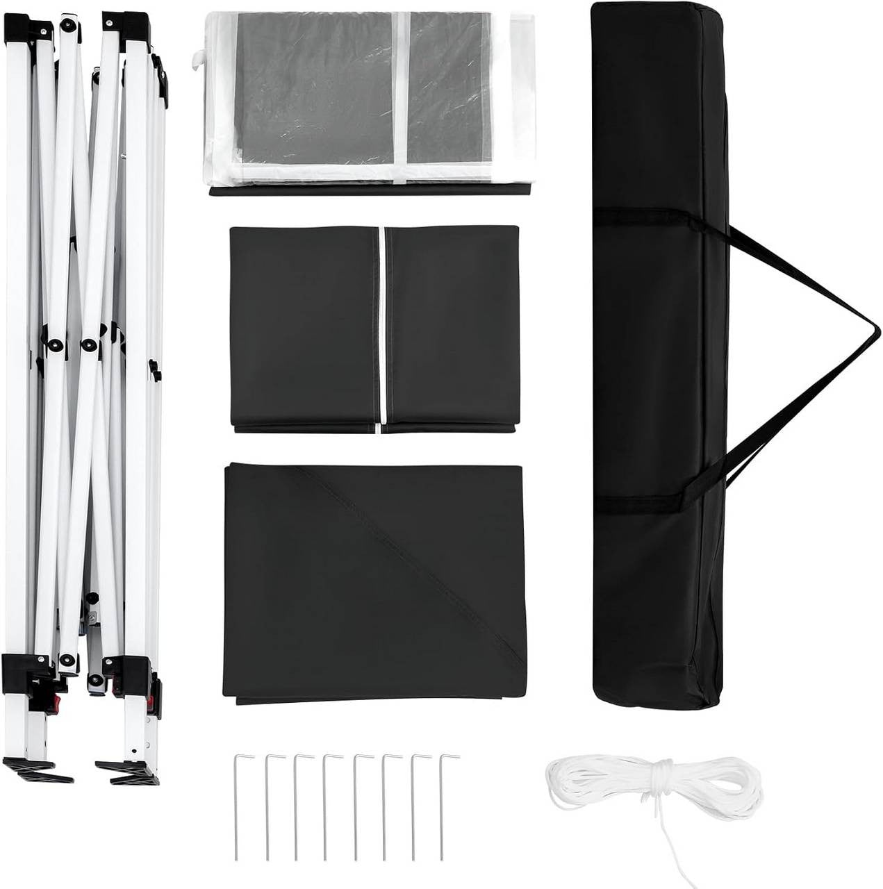 24goodz
paviljoen 2x2 m, met 4 zijwanden, partytent, waterafstotende UV-bescherming 50+antraciet