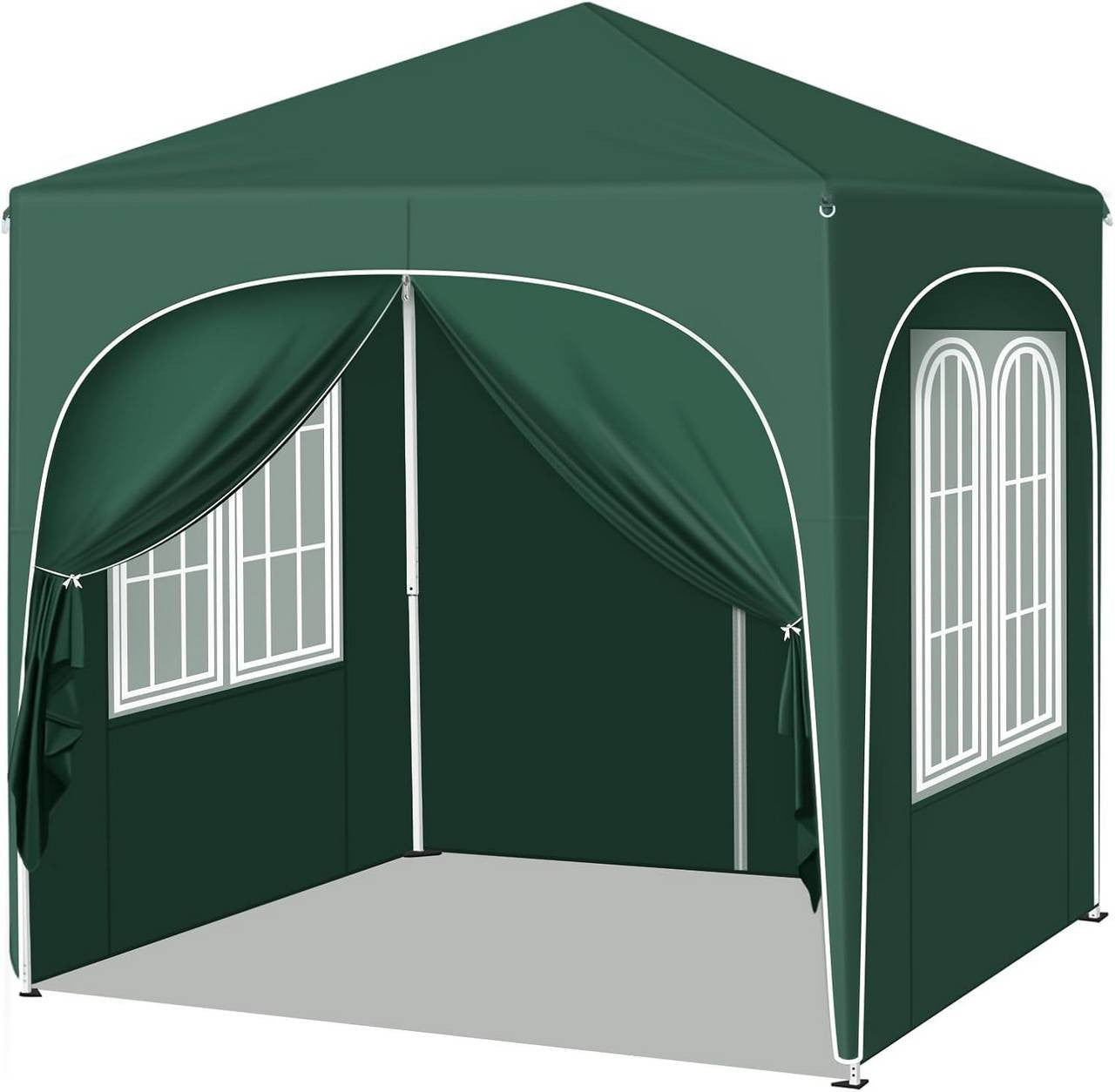 24goodz Folding Pavilion 2x2m - UV Protection - Water Resistant - 210D Oxford - For Outdoor Gatherings - Green