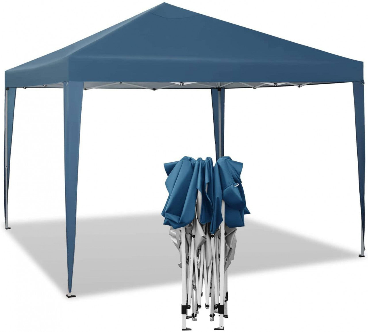 24goodz Pop-Up Pavilion - Waterproof and UV Resistant - 210D Oxford Fabric - For Outdoor Gatherings - Blue