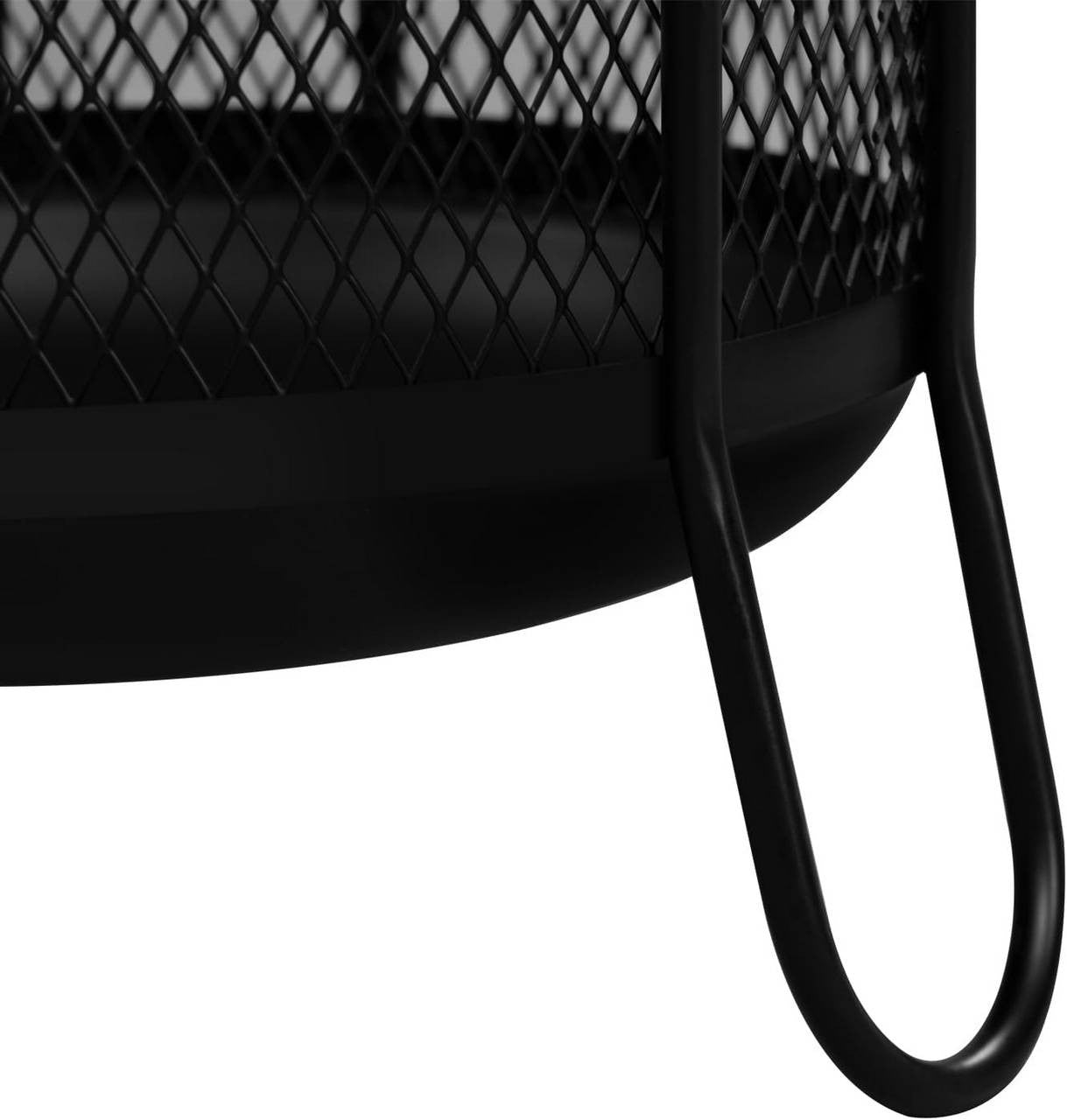 24goodz Umbrella Stand with Water Tray - Large Capacity - Robust & Stable - Iron - Grey - 23 x 49 cm