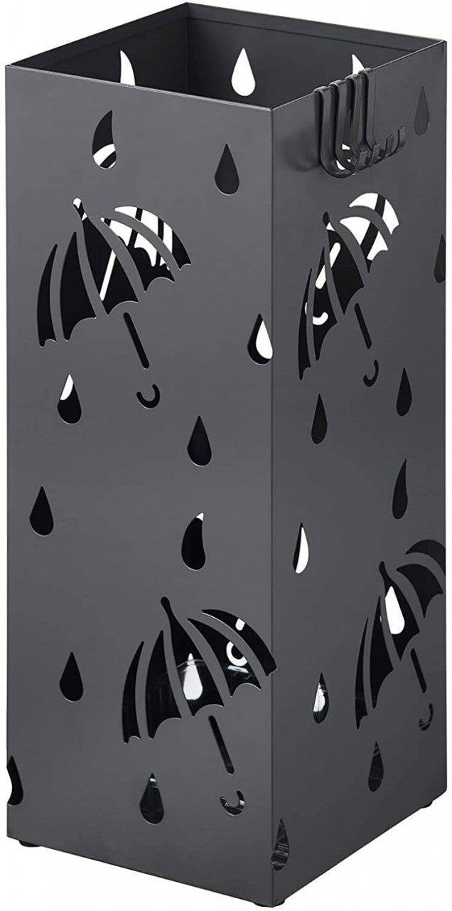 24goodz Rectangular Umbrella Stand - Large Storage Capacity - Durable Iron - For Home and Office - Anthracite