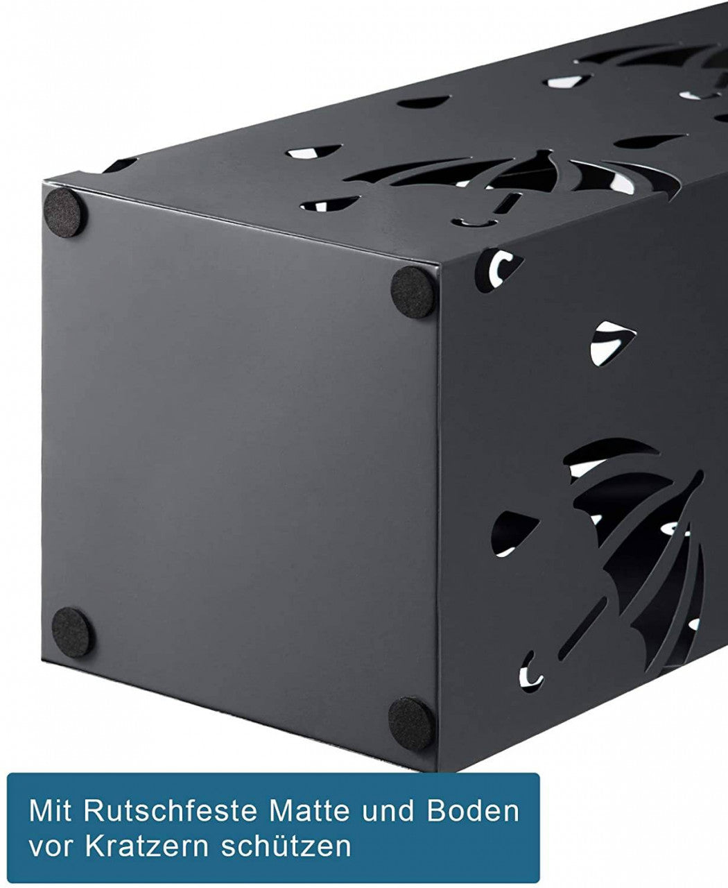 24goodz Rectangular Umbrella Stand - Large Storage Capacity - Durable Iron - For Home and Office - Anthracite