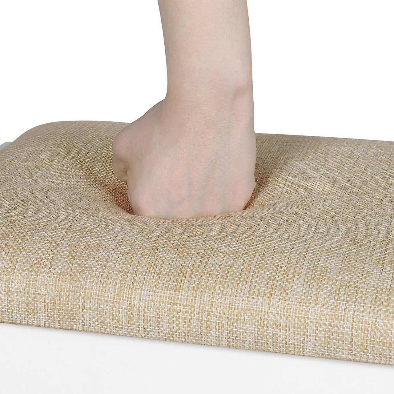 24goodz Makeup Stool - Comfortable Seating - Versatile Design - MDF - For Makeup Lovers - Beige + White