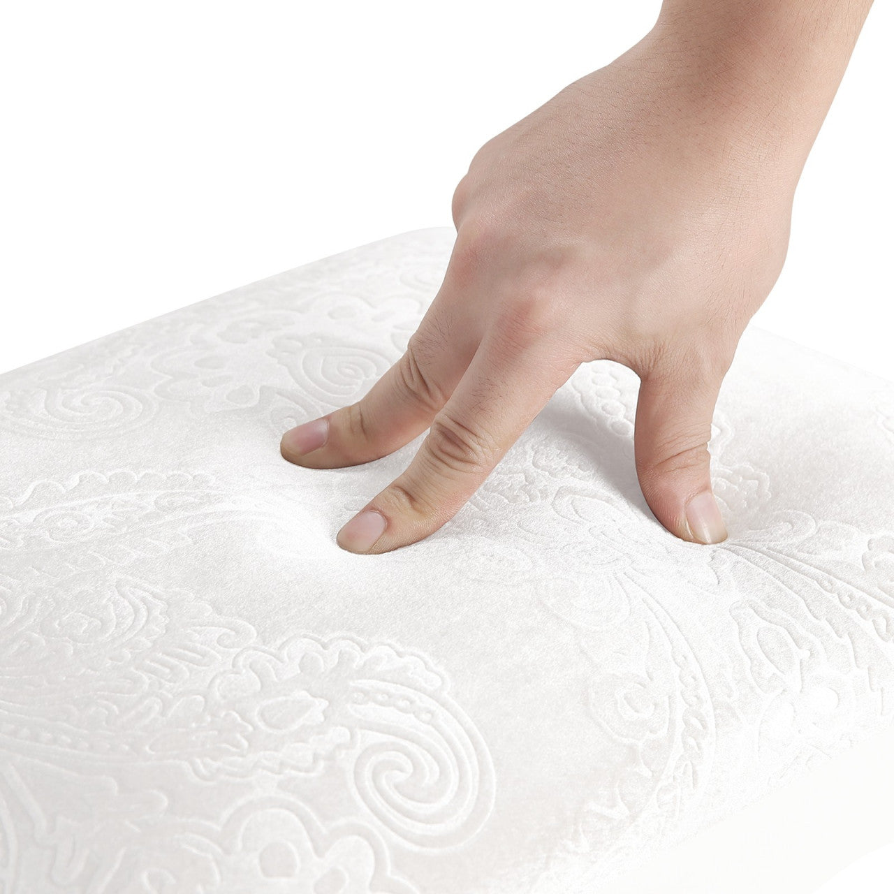 24goodz
Make-upkruk, zitkruk, gestoffeerde kruk, MDF-hout, wit gelakt, crèmewit - cm