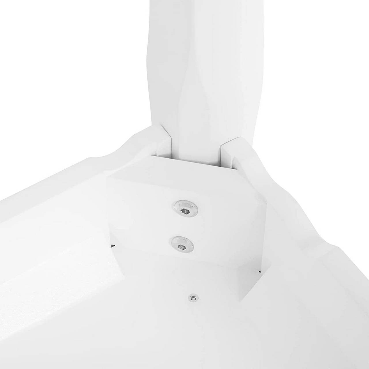 24goodz Upholstered Makeup Stool - Comfortable Seating - Multifunctional Use - MDF and Pine Wood - White - ws